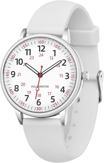 Women Watch for Nurse Easy to Read Dial Wristwatches Silicone Band Water Resistant