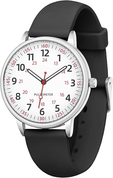 Women Watch for Nurse Easy to Read Dial Wristwatches Silicone Band Water Resistant