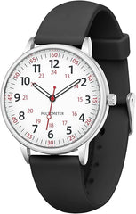 Women Watch for Nurse Easy to Read Dial Wristwatches Silicone Band Water Resistant